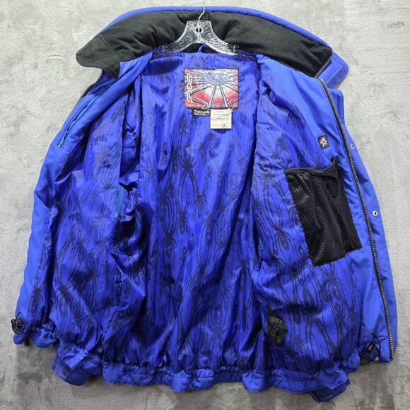 VINTAGE Spyder Jacket Mens Large Ski Insulated Thinsulate Colorblock 90s - Picture 8 of 12